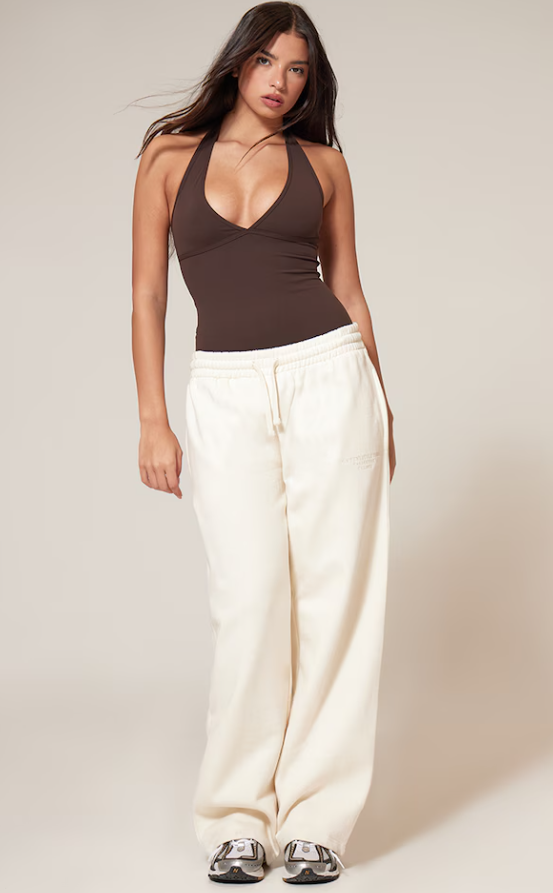 Suma Coffee Contour Halterneck Bodysuit